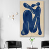 Cobalt Forms I stretched canvas displayed in a room - part of our high quality canvas abstract wall art collection