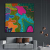 Colour has Joy stretched canvas displayed in a room - part of our high quality canvas abstract wall art collection