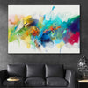 Colourful Abstract Burst stretched canvas displayed in a room - part of our high quality canvas abstract wall art collection