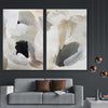 Cosy Neutral Pair stretched canvas displayed in a room - part of our high quality canvas abstract wall art collection