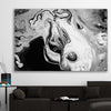 Darkened Swirls stretched canvas displayed in a room - part of our high quality canvas abstract wall art collection
