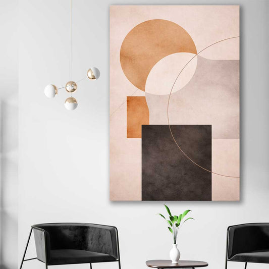 Desert Horizon stretched canvas displayed in a room - part of our high quality canvas abstract wall art collection