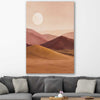 Desert Moonrise stretched canvas displayed in a room - part of our high quality canvas abstract wall art collection