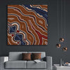Dots of Time stretched canvas displayed in a room - part of our high quality canvas abstract wall art collection