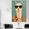 Drama Llama stretched canvas displayed in a room - part of our high quality canvas abstract wall art collection