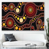 Earthen Colour Dots stretched canvas displayed in a room - part of our high quality canvas abstract wall art collection