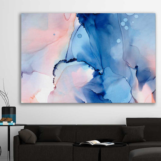 Ethereal Smoke stretched canvas displayed in a room - part of our high quality canvas abstract wall art collection