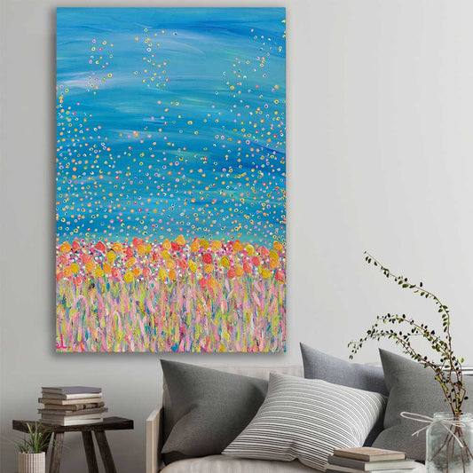 Freedom stretched canvas displayed in a room - part of our high quality canvas abstract wall art collection