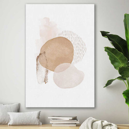 Geometric Circles stretched canvas displayed in a room - part of our high quality canvas abstract wall art collection
