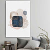 Geometric Dots stretched canvas displayed in a room - part of our high quality canvas abstract wall art collection