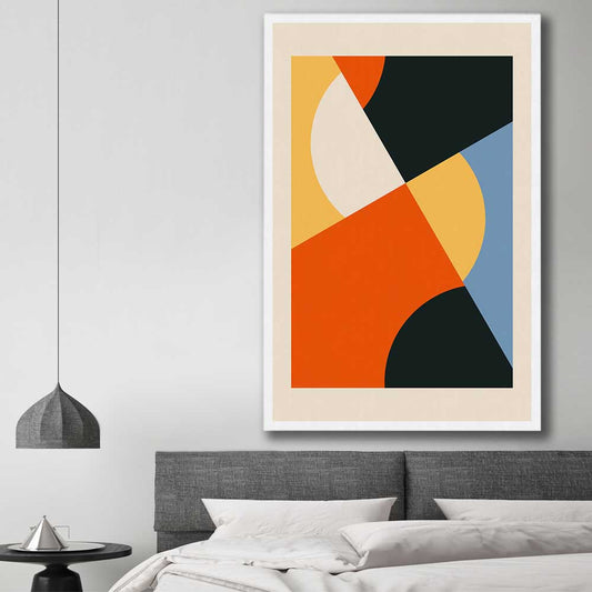 Geometry Burst Two stretched canvas displayed in a room - part of our high quality canvas abstract wall art collection