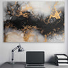 Grey Energy stretched canvas displayed in a room - part of our high quality canvas abstract wall art collection