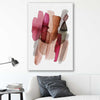 Maroon Tones One stretched canvas displayed in a room - part of our high quality canvas abstract wall art collection