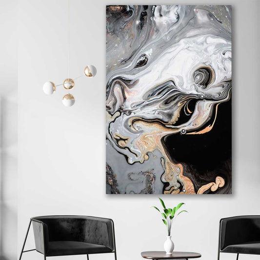 Mesmerizing Tones stretched canvas displayed in a room - part of our high quality canvas abstract wall art collection