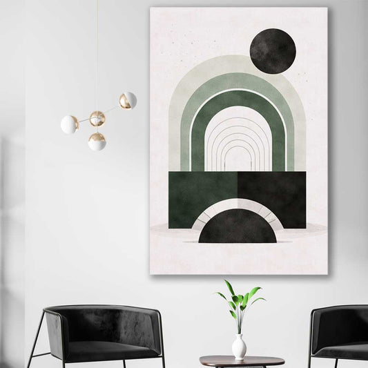 Midnight Archway stretched canvas displayed in a room - part of our high quality canvas abstract wall art collection