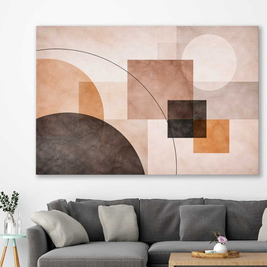 Modern Earthscape stretched canvas displayed in a room - part of our high quality canvas abstract wall art collection
