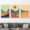 Nature Waves Set stretched canvas displayed in a room - part of our high quality canvas abstract wall art collection
