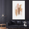 Neutral Strokes One stretched canvas displayed in a room - part of our high quality canvas abstract wall art collection