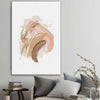 Neutral Strokes Three stretched canvas displayed in a room - part of our high quality canvas abstract wall art collection