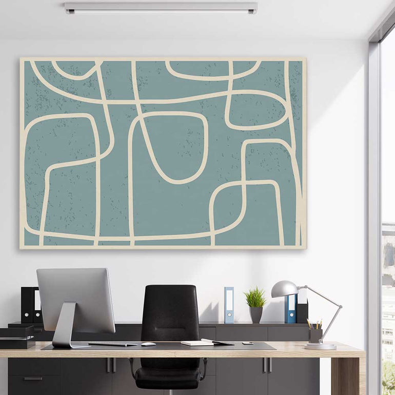 Path of Life stretched canvas displayed in a room - part of our high quality canvas abstract wall art collection