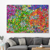 Pointillist Burst stretched canvas displayed in a room - part of our high quality canvas abstract wall art collection