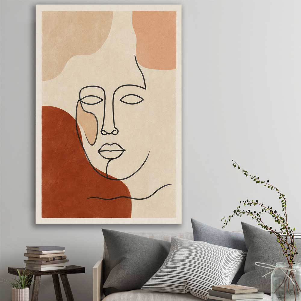 Portrait Daydream stretched canvas displayed in a room - part of our high quality canvas abstract wall art collection