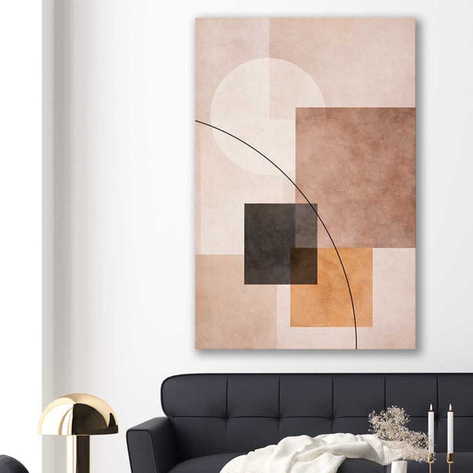 Quiet Alignment stretched canvas displayed in a room - part of our high quality canvas abstract wall art collection