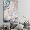 Subtle Pink Two stretched canvas displayed in a room - part of our high quality canvas abstract wall art collection