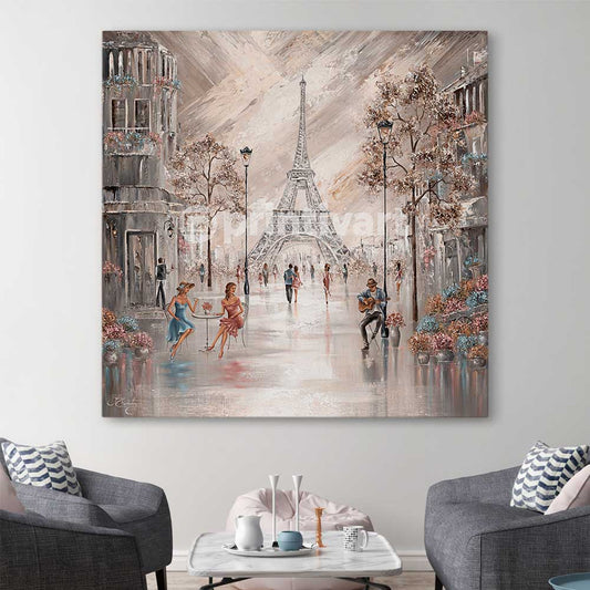 Sweet Tea Blossoms stretched canvas displayed in a room - part of our high quality canvas abstract wall art collection