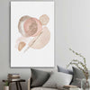 Terracotta Divide stretched canvas displayed in a room - part of our high quality canvas abstract wall art collection