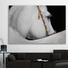 Animal wall art and canvas prints of Arabian Horse on a stretched canvas displayed in a room