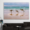 Animal wall art and canvas prints of Kangaroo Family on a stretched canvas displayed in a room