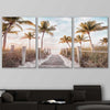 Beach and coastal wall art print of Florida Sunrise Set on a stretched canvas displayed in a room