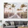 Beach and coastal wall art print of Florida Sunrise on a stretched canvas displayed in a room