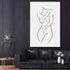 Body Pose stretched canvas displayed in a room - part of our high quality fashion canvas wall art and prints collection