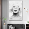 Feather Lips stretched canvas displayed in a room - part of our high quality fashion canvas wall art and prints collection