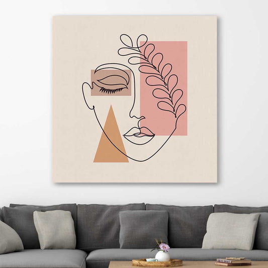 Peaceful Thoughts stretched canvas displayed in a room - part of our high quality fashion canvas wall art and prints collection