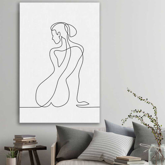 Pondering Thoughts stretched canvas displayed in a room - part of our high quality fashion canvas wall art and prints collection