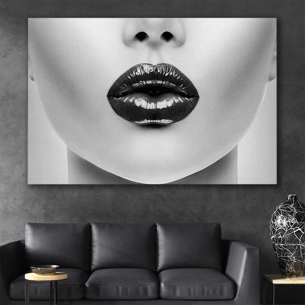 Silent Lust stretched canvas displayed in a room - part of our high quality fashion canvas wall art and prints collection