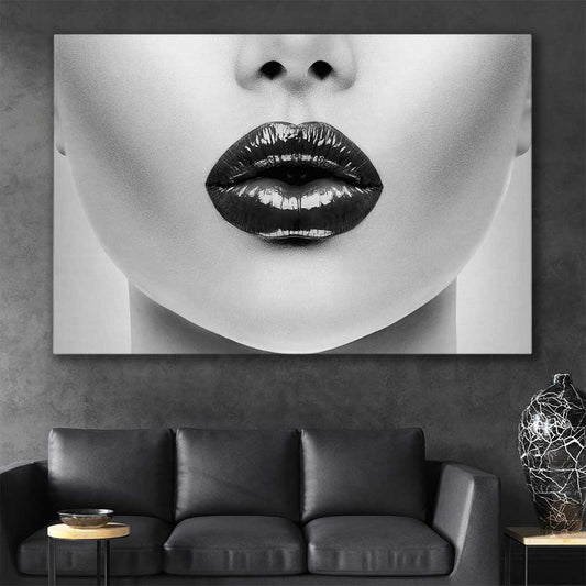 Silent Lust stretched canvas displayed in a room - part of our high quality fashion canvas wall art and prints collection