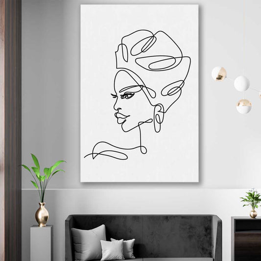 Simple Elegance stretched canvas displayed in a room - part of our high quality fashion canvas wall art and prints collection