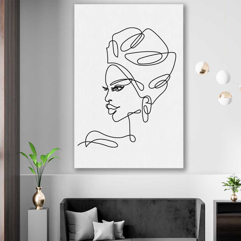 Simple Elegance stretched canvas displayed in a room - part of our high quality fashion canvas wall art and prints collection