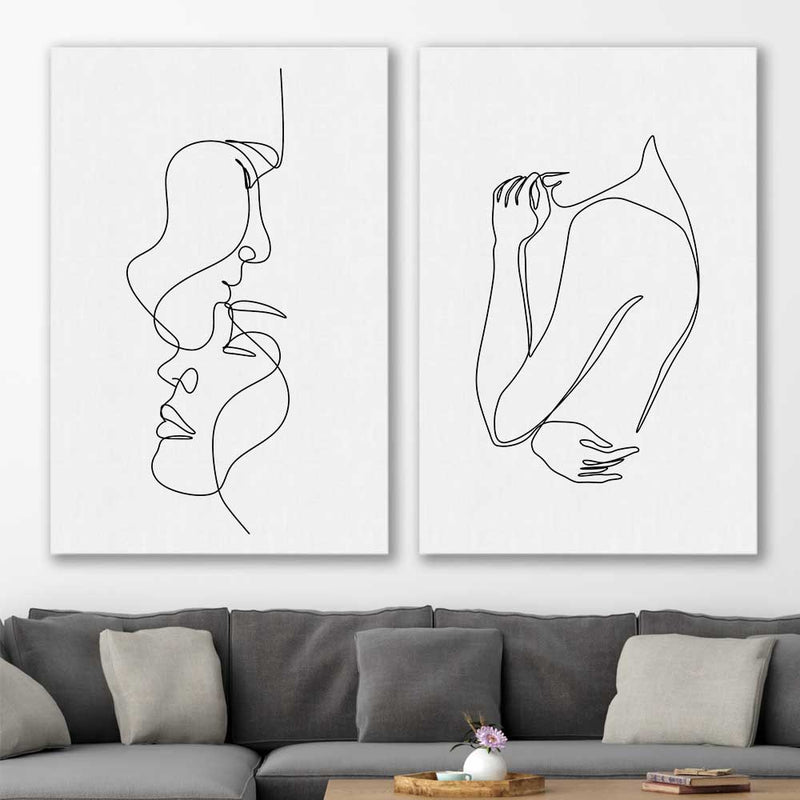 Warmth Pair stretched canvas displayed in a room - part of our high quality fashion canvas wall art and prints collectionstretched canvas displayed in a room - part of our high quality fashion canvas wall art and prints collection