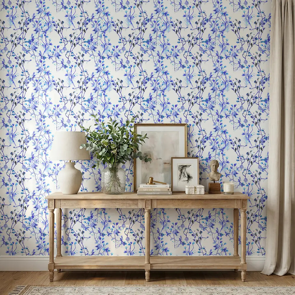 Porcelain Sprigs Wallpaper