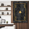 Ace of Spades stretched canvas displayed in a room - part of our high quality fashion canvas wall art and prints collection