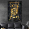 King of Spades stretched canvas displayed in a room - part of our high quality fashion canvas wall art and prints collection