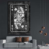 Inspirational wall art print of Marble Queen on a stretched canvas displayed in a room