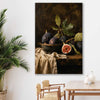 Midnight Harvest stretched canvas displayed in a room is a colourful and stylish canvas wall art and print suited for the kitchen area