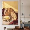 Morning Sourdough stretched canvas displayed in a room is a colourful and stylish canvas wall art and print suited for the kitchen area