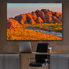 Floral print of Bungle Bungles on a stretched canvas displayed in a room